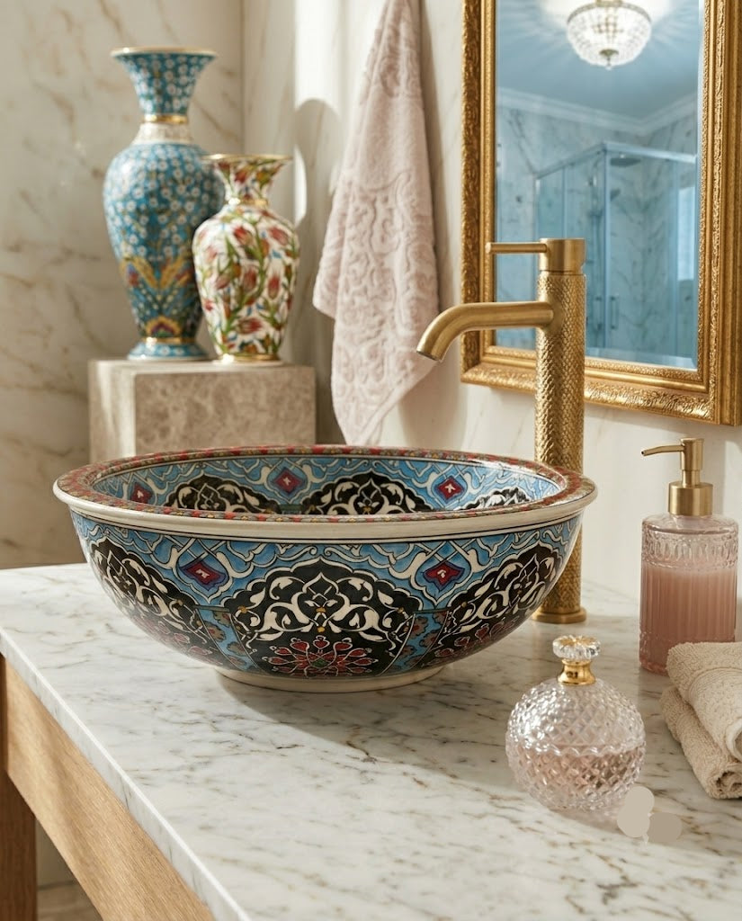 ŞEMSE Kırımızı Çanak Lavabo